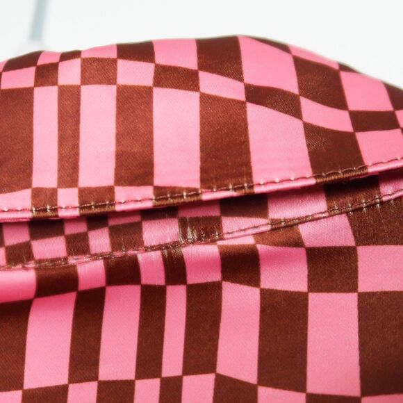 Missguided‎ Womens Button Up Size 6 Abstract Slim Satin Shirt 70's Disco - Picture 7 of 8